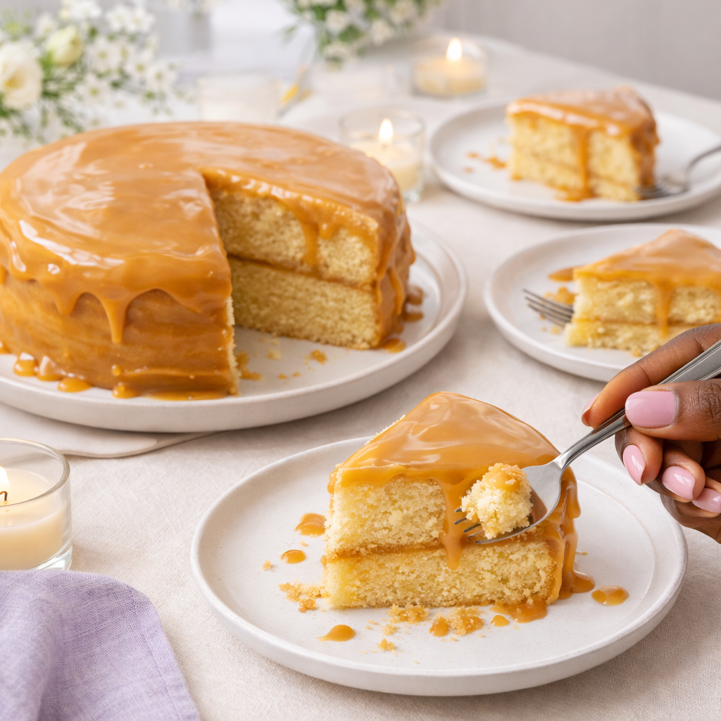 2-Layer Caramel Cake – Feeds 12-15