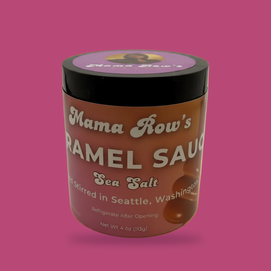 Mama Row's caramel sauce, 4 oz jar, Sea Salt